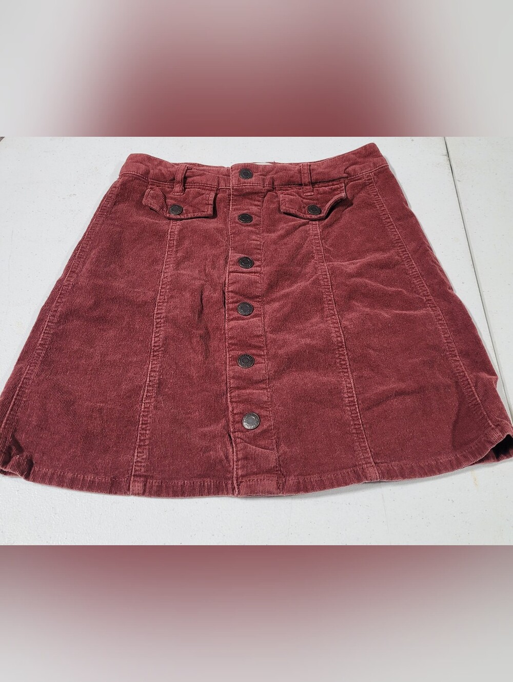 Mossimo Supply Co. Button-Front Corduroy Mini Skirt - Rose